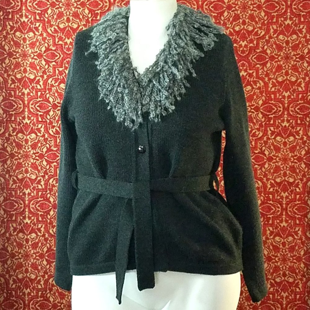 MONICA BIANCO gray cardigan L✨